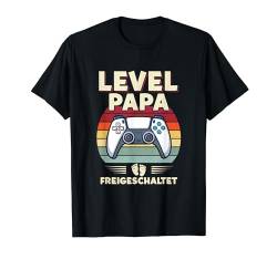 Level Papa Unlocked Cat Baby Ankündigung Gamer Vater T-Shirt von Ich werde Papa Level Freigeschaltet Geschenkidee