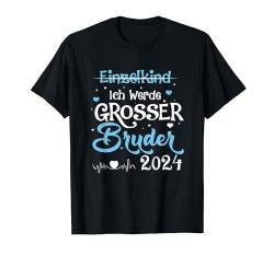 Großer Bruder 2024 Junge Herz Baby Ankündigung T-Shirt von Ich werde grosser Bruder 2024 Geburt Geschenkidee