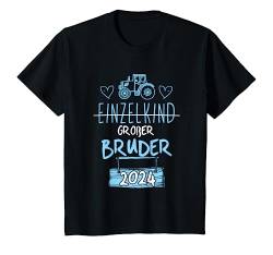 Kinder Big Brother 2024 Junge Geschwister Sohn Baby Traktor T-Shirt von Ich werde grosser Bruder 2024 Geburt Geschenkidee