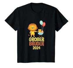 Kinder Großer Bruder 2024 Junge Geschwister Sohn Baby Löwen T-Shirt von Ich werde grosser Bruder 2024 Geburt Geschenkidee