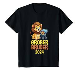 Kinder Großer Bruder 2024 Junge Geschwister Sohn Baby Löwen T-Shirt von Ich werde grosser Bruder 2024 Geburt Geschenkidee