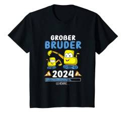 Kinder Großer Bruder 2024 Junge Geschwistersohn Baby Bagger T-Shirt von Ich werde grosser Bruder 2024 Geburt Geschenkidee