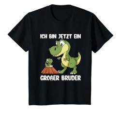 Kinder Ich bin jetzt ein großer Bruder Dino Geschwister Sohn Baby T-Shirt von Ich werde grosser Bruder Ankündigung Geburt