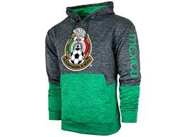 Herren Mexiko Pullover Hoodie Mexikanische Fußball Föderation Sweater Hoodie Selecion Nacional de Mexico, Grün , Large von Icon Sports