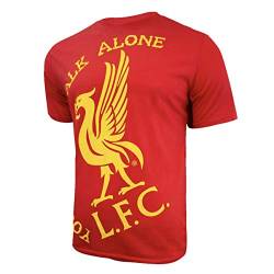 Icon Sports Herren Kurzarm, Camiseta De Manga Corta Never Walk Alone. Liverpool FC T-Shirt, kurzärmelig, Rot/Ausflug, einfarbig (Getaway Solids), Small von Icon Sports