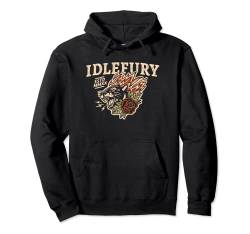 FRONTDRUCK Idle Fury Flaming Panther Feuer Katze Pullover Hoodie von Idle Fury Apparel