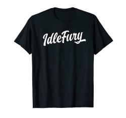 FRONTDRUCK Idle Fury Kursive Skript Kalligraphie Handschrift T-Shirt von Idle Fury Apparel