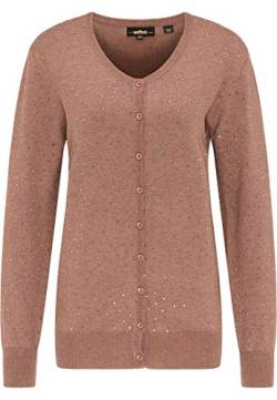 Idony Women's Cardigan Pullover Sweater, Taupe Melange, M-L von Idony