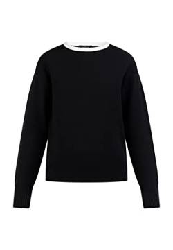 Idony Women's Strickpullover Pullover Sweater, Schwarz, XS-S von Idony