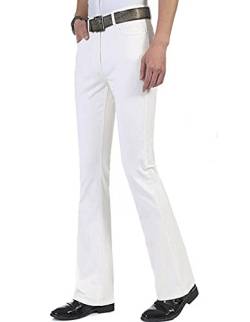 Idopy Herren Classic Corduroy Bell Bottom Flares Jeans Stretchy 60er 70er Jahre Bootcut Pants Hose von Idopy