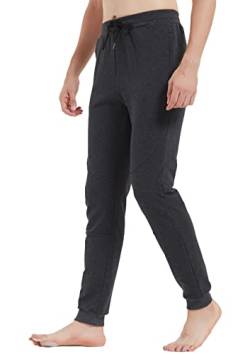 Idtswch 91 Lange Schrittlänge Sporthose Extra lang Herren Fleece-Linie Jogginghose Herren Trainingshose Baumwolle Fitness Hosen Herren mit Reißverschlusstaschen von Idtswch