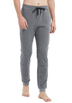 Idtswch 91 Lange Schrittlänge Sporthose Extra lang Herren Fleece-Linie Jogginghose Herren Trainingshose Baumwolle Fitness Hosen Herren mit Reißverschlusstaschen von Idtswch