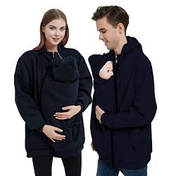 Idtswch Kängurujacke Tragejacke für Baby aus Fleece 2in1 Männer Tragejacke&Softshelljacke,Tragemantel&Damenmantel von Idtswch