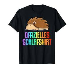 Offizielles Schlafshirt Pyjama Nachthemd Igel Fun Geschenk T-Shirt von Igel Schlafen Geschenkidee Langschläfer Faulenzer