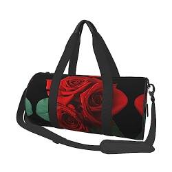 Runde Reisetasche Faltbare Sporttasche Große Kapazität Senfgelb Übernachtungstasche Geeignet für Männer und Frauen, Gothic Rose, Einheitsgröße von IguaTu