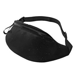 Condiments Spices Bauchtasche für Männer und Frauen, modische, verstellbare Crossbody-Hüfttasche, für Reisen, Sport, Wandern, Schwarz Glitter, Einheitsgröße von Iguatu