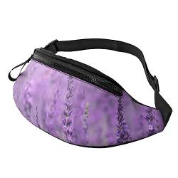 Fall Maple Leaf Bauchtasche für Männer und Frauen, modische verstellbare Crossbody-Hüfttasche für Reisen Sport Walking, Romantischer violetter Lavendel, Einheitsgröße von Iguatu