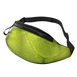 Gymnastikspiel Bauchtasche für Männer und Frauen, modische verstellbare Crossbody-Hüfttasche, für Reisen, Sport, Walking, Baumblattstruktur-Adern, Einheitsgröße von Iguatu