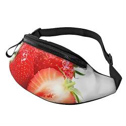 Gymnastikspiel Bauchtasche für Männer und Frauen, modische verstellbare Crossbody-Hüfttasche, für Reisen, Sport, Walking, Fresh Strawberry, Einheitsgröße von Iguatu