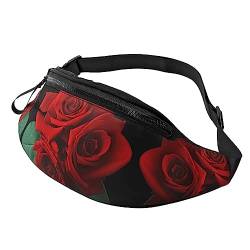 Gymnastikspiel Bauchtasche für Männer und Frauen, modische verstellbare Crossbody-Hüfttasche, für Reisen, Sport, Walking, Gothic Rose, Einheitsgröße von Iguatu