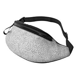 Gymnastikspiel Bauchtasche für Männer und Frauen, modische verstellbare Crossbody-Hüfttasche, für Reisen, Sport, Walking, Schwarz-Weiß-Punkt, Einheitsgröße von Iguatu