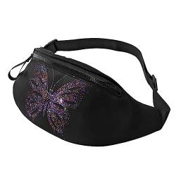 Ocean Beach Ananas Bauchtasche für Männer und Frauen, modische verstellbare Crossbody-Hüfttasche für Reisen Sport Walking, schmetterling, Einheitsgröße von Iguatu