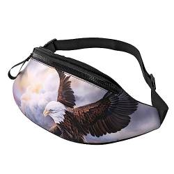 Sommer Hawaii-Bauchtasche für Herren und Damen, modische verstellbare Crossbody-Hüfttasche, für Reisen, Sport, Walking, Bald Eagle, Einheitsgröße von Iguatu