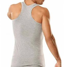 5 Stück Tutku Herren Muskelshirts Weiss, grau oder schwarz, Unterhemden Tank Top Shirt Baumwolle Gr. S bis XL (grau XL) von Ilkadim Export