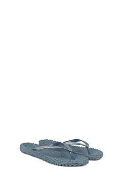 Ilse Jacobsen HORNBÆK | Cheerful01 | Damen Flip Flops mit Glitter | Dänische Design | Sommer Strand Zehentrenner | Lichen Blue | 41 EU von Ilse Jacobsen