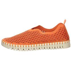 Ilse Jacobsen HORNBÆK | Flache Damen-Schuhe | Slip-On Sneaker mit Recyceltem Mikrofaser-Material und Rutschfester Natur-Gummisohle | Tulip3275 | Leicht Atmungsaktiv Umweltfreundlich | Orange | 41 von Ilse Jacobsen