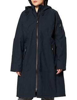 Ilse Jacobsen HORNBÆK | RAIN37L | Klassische Langer Damen Jacke | Outdoor Regen Parka wasserdicht, winddicht, atmungsaktiv | Softshell Polyester und Elastan | Dark Indigo | 36 von Ilse Jacobsen