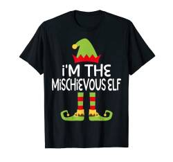 I'm The Mischievous Elf T-Shirt passendes Weihnachtsshirt T-Shirt von Im The Elf Costume Shirts