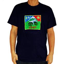 ImZauberwald LSD original Bicycle Day T-Shirt (Schwarzlicht aktiv) Albert Hofmann Goa Shirt Psychedelic Acid Design DB-XL von ImZauberwald