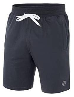 Imako Kurze Hose Herren I Herren Shorts I Bermuda Shorts Herren mit Seitentaschen und Reißverschluss und Tunnelzug I Herren Shorts für Heim und Freizeit Grau - Anthrazit Gr. 3XL von Imako