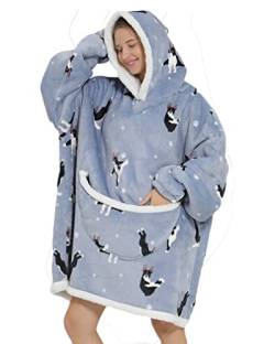 Imbry Blanket Hoodie Sweatshirt TV-Decke mit Ärmeln Decke Kapuzenmantel übergroße Kapuzenpullover (as3, Alpha, one_Size, Regular, Regular, Standard, A-12, Einheitsgröße) von Imbry