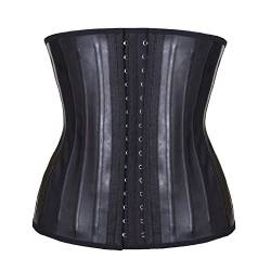 Imbry Damen Latex Training Sport Unterbrust Korsett Cincher Shaper (6XL, Schwarz) von Imbry