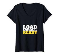 Damen Load and make ready - IPSC Befehl, Long Range Zubehör T-Shirt mit V-Ausschnitt von Impact Design for Long Range and IPSC