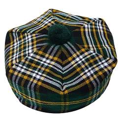 Scottish Traditional Tam o' Shatner Acryl-Wolle Tammy Hut Pom Pom One Size Verschiedene Tartans Barett Balmoral Flat Kilt Bonnet, Heritage of Irland Tartan, L/XL von Imperial Kilt Products