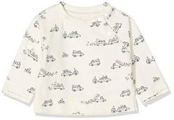 Imps & Elfs Baby-Jungen B T-Shirt Long Sleeve Langarmshirt, Elfenbein (Antique White AOP Cars P364), (Herstellergröße: 56) von Imps & Elfs