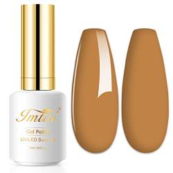 Imtiti Gel Nagellack, 1 Pcs 15 ML Camel Braun Nude Gel Polish Soak Off LED U V Nail Gel Polish Neutral Gel Nagellack DIY Nail Art Starter Maniküre Salon Gel Nagel Kit für Frauen Mädchen von Imtiti