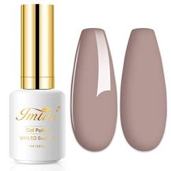 Imtiti Gel Nagellack, 1 Pcs 15 ML Grau Braun Nude Gel Polish Soak Off LED U V Nail Gel Polish Neutral Gel Nagellack DIY Nail Art Starter Maniküre Salon Gel Nagel Kit für Frauen Mädchen von Imtiti