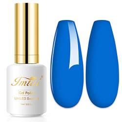 Imtiti Gel Nagellack, 1 Pcs 15 ML Marineblau Gel Polish Soak Off LED U V Nagel Gel Polish Nagellack DIY Nail Art Starter Maniküre Salon Gel Nagelset für Frauen Mädchen von Imtiti