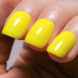 Imtiti Lemon Yellow Gel Nail Polish, 15ml Neon Yellow Color Gel Polish Soak Off LED Nail Polish Gel Nail Art Design Manicure Salon DIY at Home 1Pcs von Imtiti