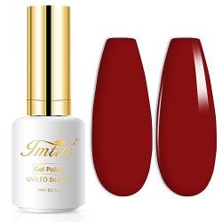 UV Nagellack, Feuer Ziegel rot Gellack Nagellack Gel für UV Nagellampe Langlebige Maniküre Nagelgellack Soak Off Nail Gel Polish (Erfordert Trocknung unter UV-LED-Lampe) von Imtiti