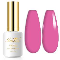 UV Nagellack, Heißes Rosa, dunkles Rosa Gellack Nagellack Gel für UV Nagellampe Langlebige Maniküre Nagelgellack Soak Off Nail Gel Polish (Erfordert Trocknung unter UV-LED-Lampe) von Imtiti