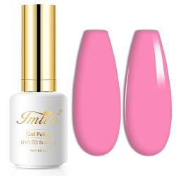 UV Nagellack, Helles Rosa,Rosa Gellack Nagellack Gel für UV Nagellampe Langlebige Maniküre Nagelgellack Soak Off Nail Gel Polish (Erfordert Trocknung unter UV-LED-Lampe) von Imtiti