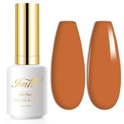 UV Nagellack, Herbst Herbst gelb Gellack Nagellack Gel für UV Nagellampe Langlebige Maniküre Nagelgellack Soak Off Nail Gel Polish (Erfordert Trocknung unter UV-LED-Lampe) von Imtiti