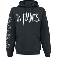 In Flames Kapuzenpullover - Jesterhead White Raven - S bis 3XL - für Männer - Größe L - schwarz  - Lizenziertes Merchandise! von In Flames