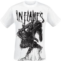 In Flames T-Shirt - Big Creature - S bis XXL - für Männer - Größe L - weiß  - Lizenziertes Merchandise! von In Flames