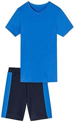 In One Clothing Jungen Schlafanzug aus 100% Baumwolle mit Bermuda Hose von In One Clothing